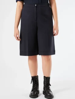 Sale Marina Rinaldi Milano-knit jersey Bermuda shorts ULTRAMARINE