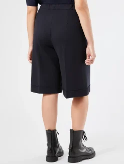 Sale Marina Rinaldi Milano-knit jersey Bermuda shorts ULTRAMARINE