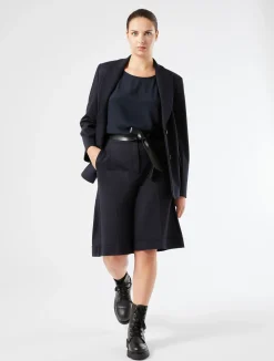 Sale Marina Rinaldi Milano-knit jersey Bermuda shorts ULTRAMARINE