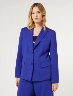 Discount Marina Rinaldi Milano-knit jersey blazer PURPLE