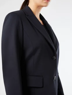 Outlet Marina Rinaldi Milano-knit jersey blazer ULTRAMARINE