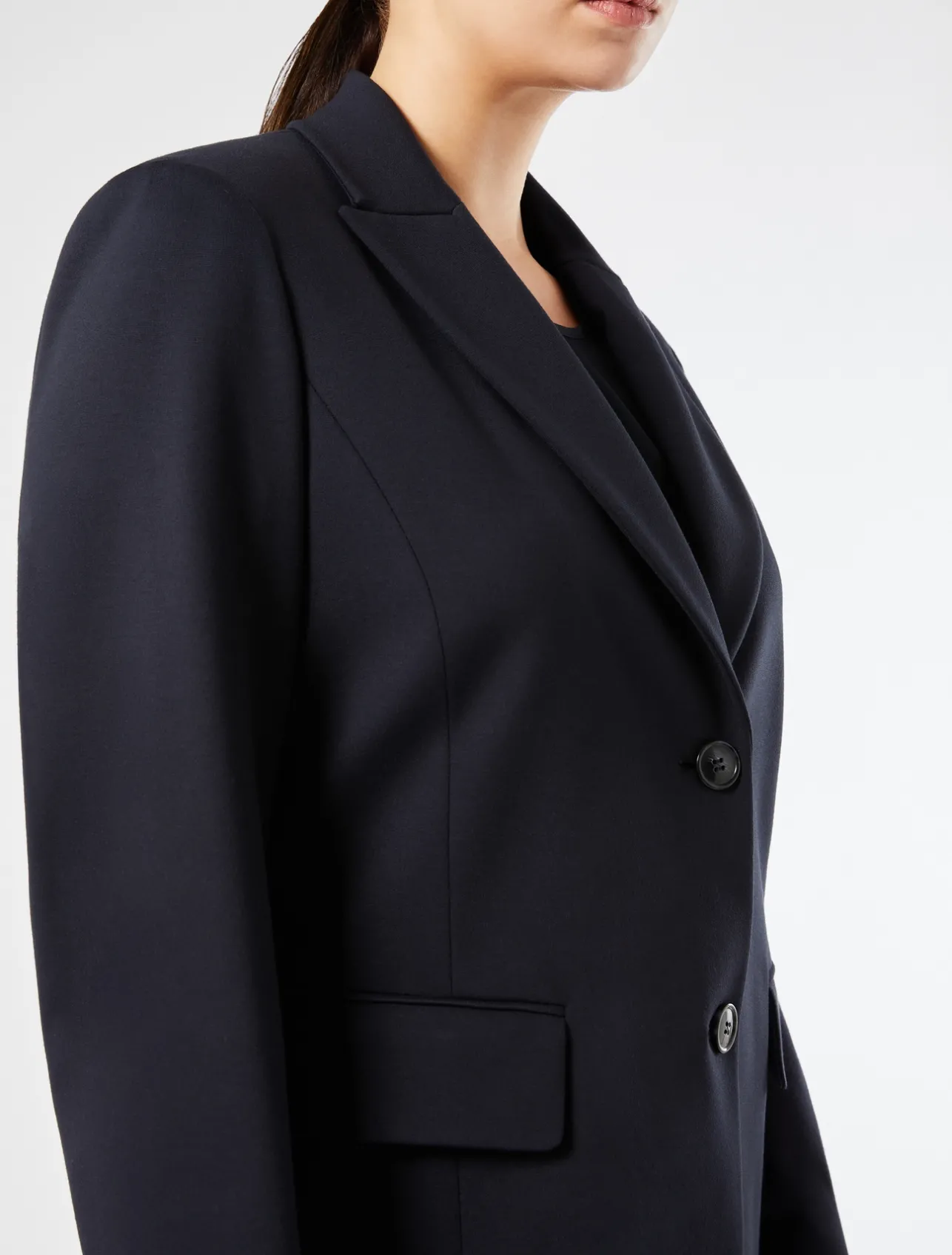 Outlet Marina Rinaldi Milano-knit jersey blazer ULTRAMARINE