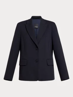 Outlet Marina Rinaldi Milano-knit jersey blazer ULTRAMARINE