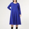 New Marina Rinaldi Milano-knit jersey dress PURPLE
