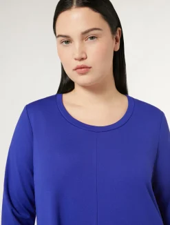 New Marina Rinaldi Milano-knit jersey dress PURPLE