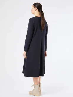 Outlet Marina Rinaldi Milano-knit jersey dress ULTRAMARINE
