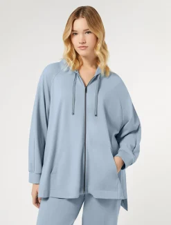 Fashion Marina Rinaldi Milano-knit jersey jacket LIGHTBLUE