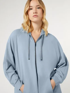 Fashion Marina Rinaldi Milano-knit jersey jacket LIGHTBLUE