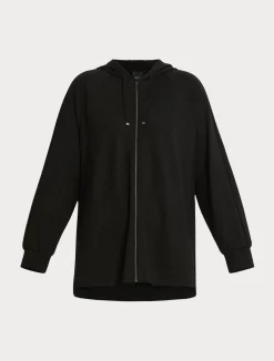 Online Marina Rinaldi Milano-knit jersey jacket BLACK
