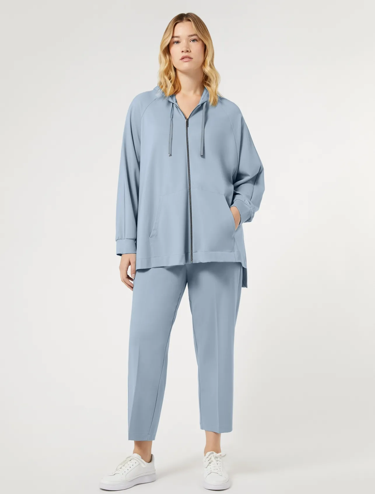 Fashion Marina Rinaldi Milano-knit jersey jacket LIGHTBLUE