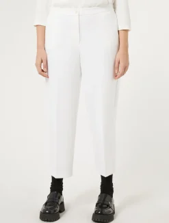 Sale Marina Rinaldi Milano-knit jersey trousers WHITE