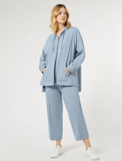 Discount Marina Rinaldi Milano-knit jersey trousers LIGHTBLUE
