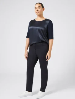 Sale Marina Rinaldi Milano-knit trousers MIDNIGHTBLUE