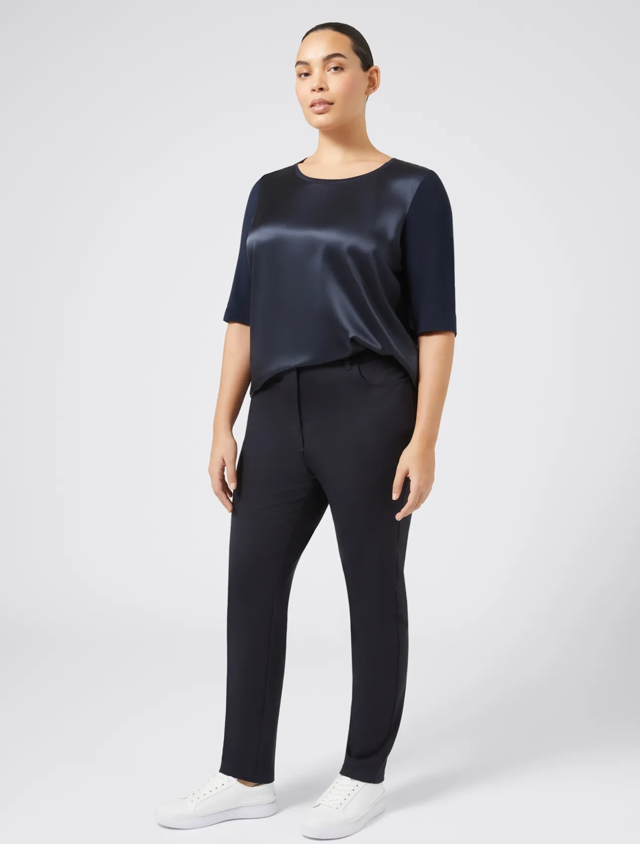 Sale Marina Rinaldi Milano-knit trousers MIDNIGHTBLUE