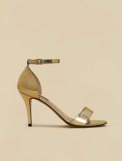 Clearance Marina Rinaldi Mirror-effect sandals Yellow