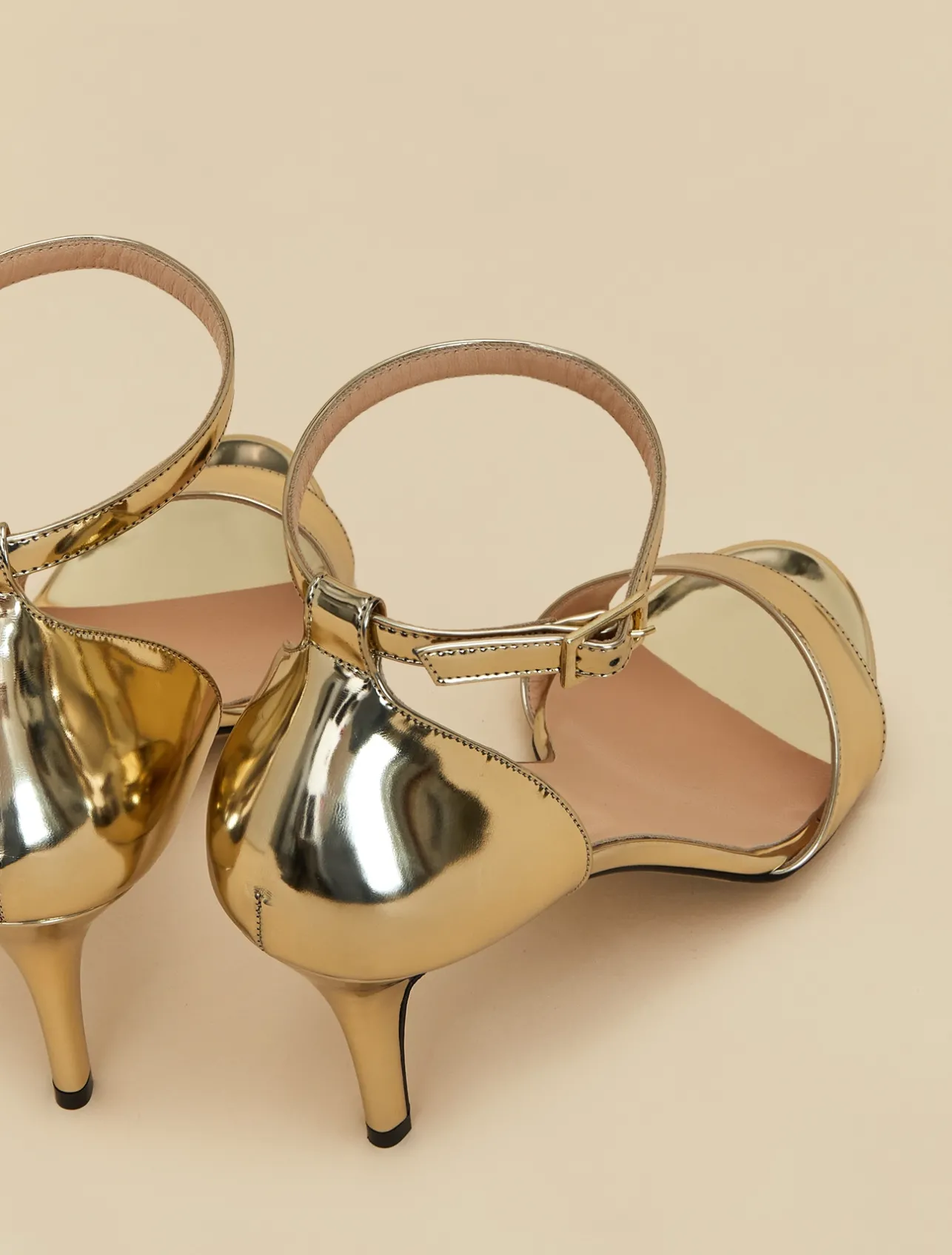 Clearance Marina Rinaldi Mirror-effect sandals Yellow