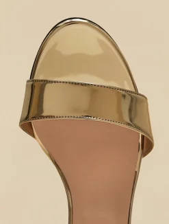 Clearance Marina Rinaldi Mirror-effect sandals Yellow