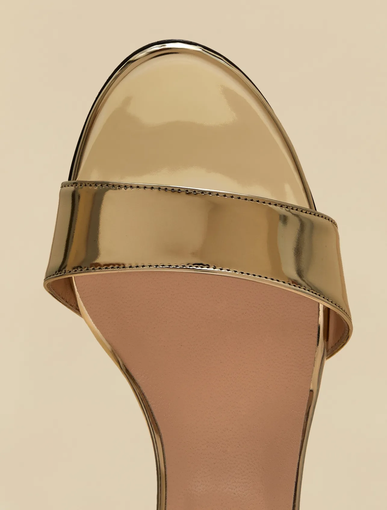 Clearance Marina Rinaldi Mirror-effect sandals Yellow