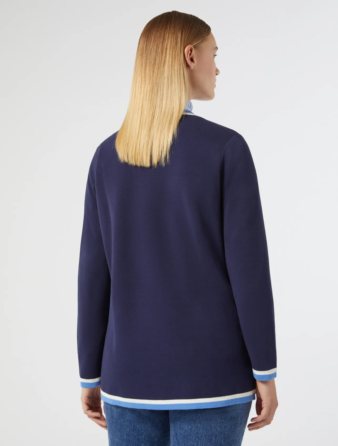 Online Marina Rinaldi Modal cotton cardigan NAVY