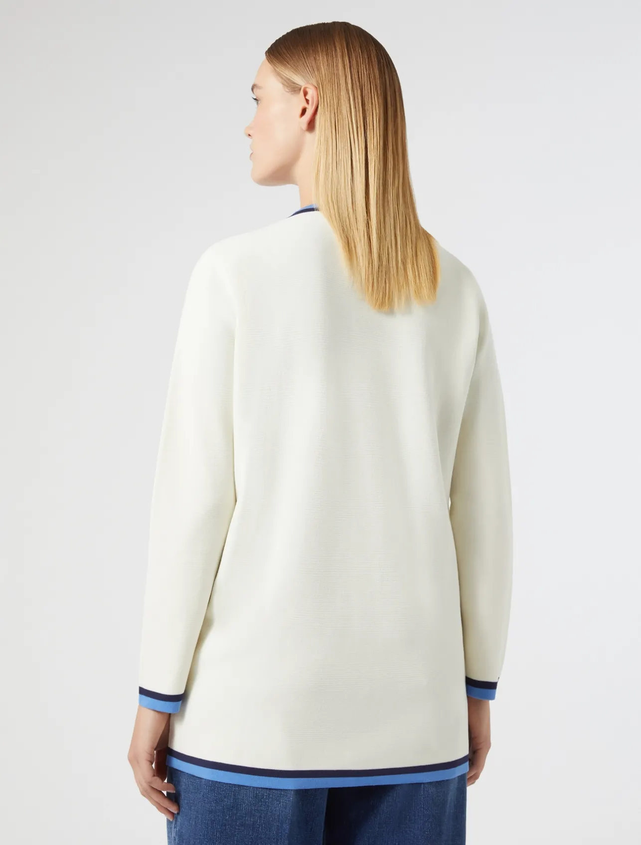 Outlet Marina Rinaldi Modal cotton cardigan IVORY