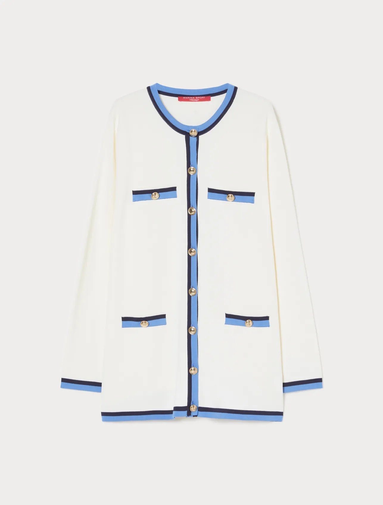 Outlet Marina Rinaldi Modal cotton cardigan IVORY