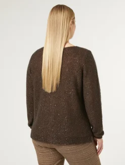 Online Marina Rinaldi Mohair and sequin cardigan DARKBOWN