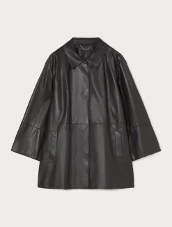 Outlet Marina Rinaldi Nappa leather jacket BLACK