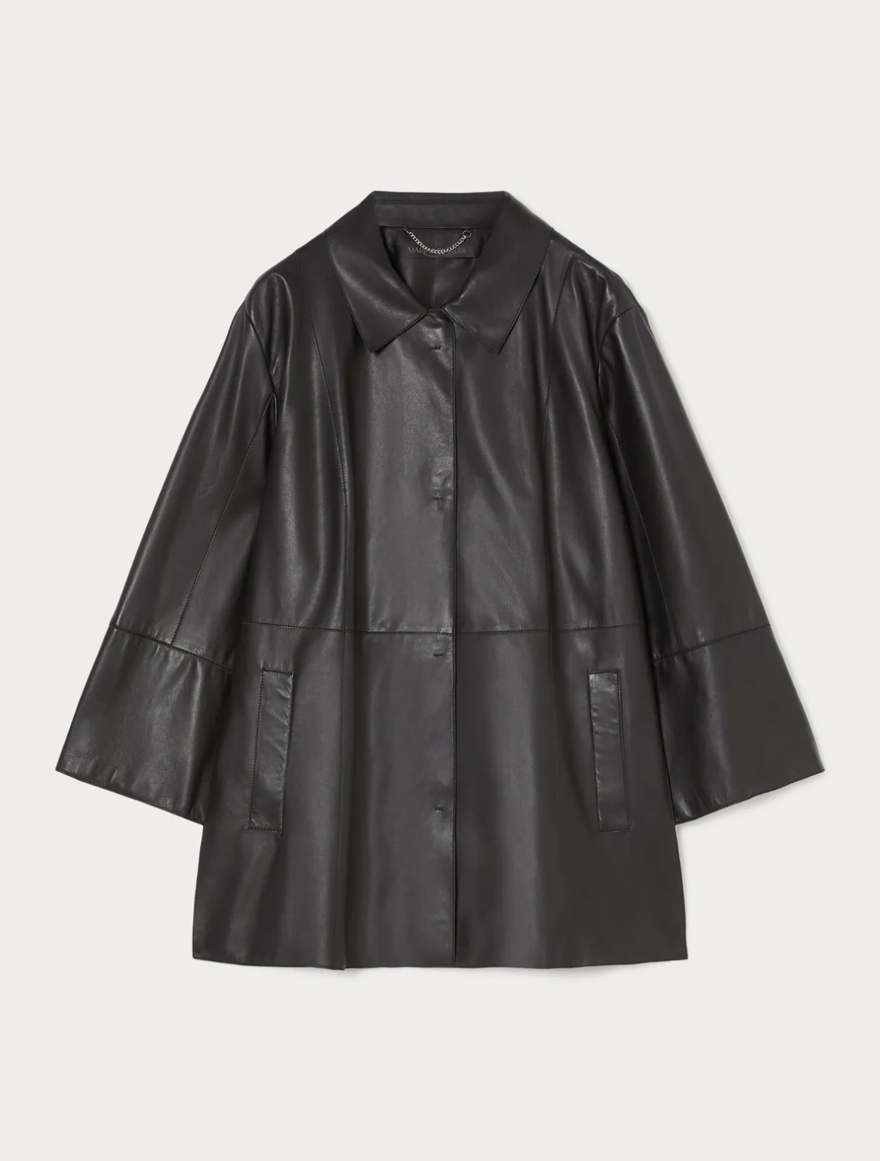 Outlet Marina Rinaldi Nappa leather jacket BLACK