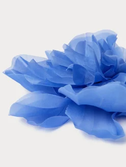 Outlet Marina Rinaldi Organza flower brooch CORNFLOWERBLUE