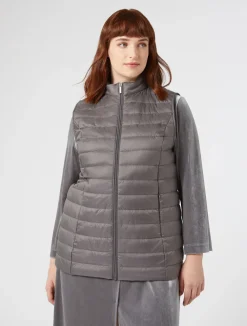 Best Marina Rinaldi Padded gilet MEDIUMGREY