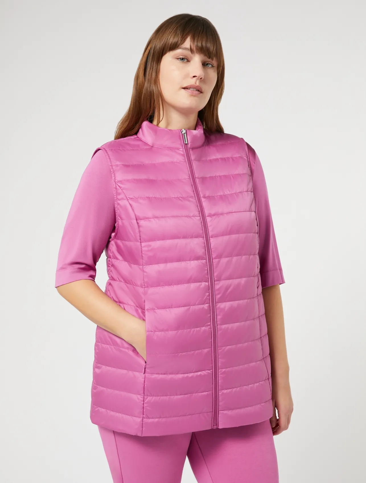 Discount Marina Rinaldi Padded gilet ANTIQUEROSE