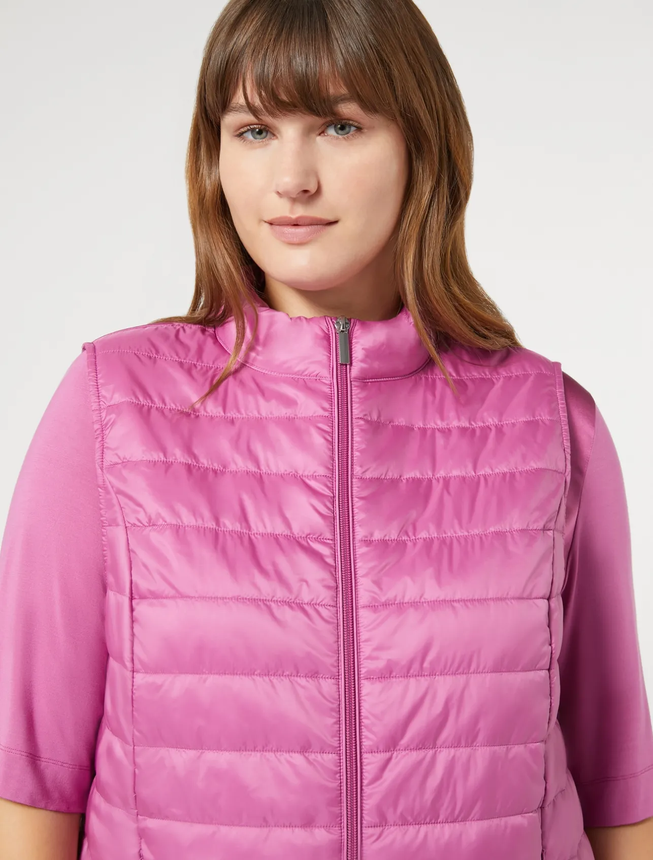 Discount Marina Rinaldi Padded gilet ANTIQUEROSE