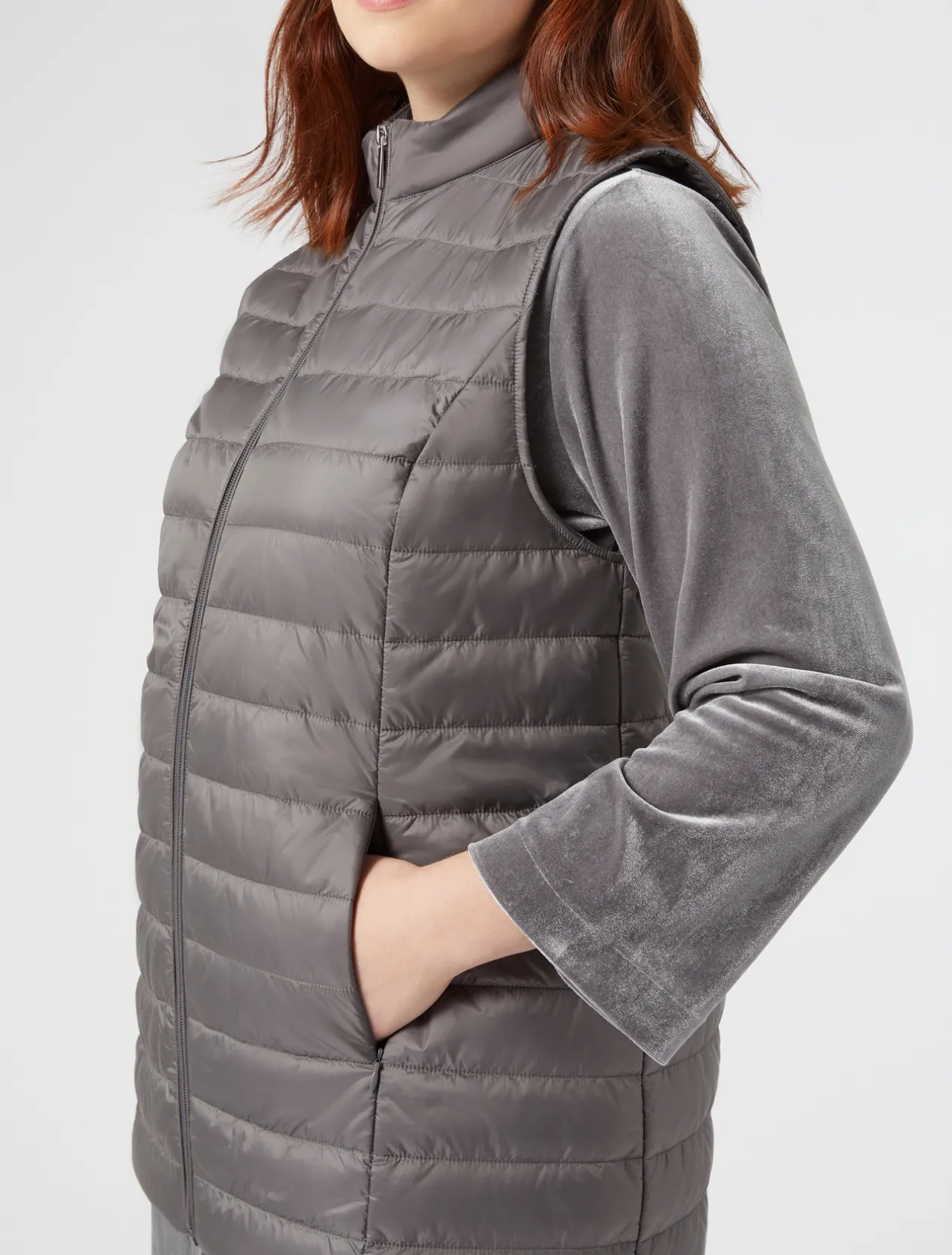 Best Marina Rinaldi Padded gilet MEDIUMGREY