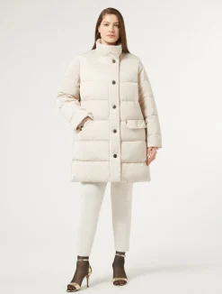Best Marina Rinaldi Padded jacket in water-repellent satin MAKEUPLUMIERE
