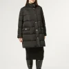 Discount Marina Rinaldi Padded jacket in water-repellent satin BLACK
