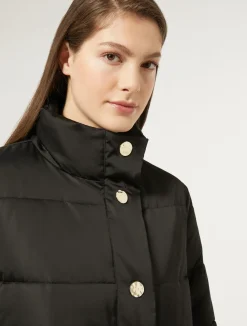 Discount Marina Rinaldi Padded jacket in water-repellent satin BLACK