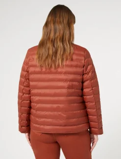 Hot Marina Rinaldi Padded jacket in water-repellent nylon canvas TERRACOTTA