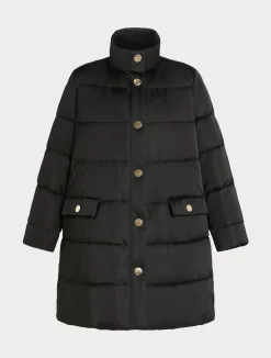 Discount Marina Rinaldi Padded jacket in water-repellent satin BLACK