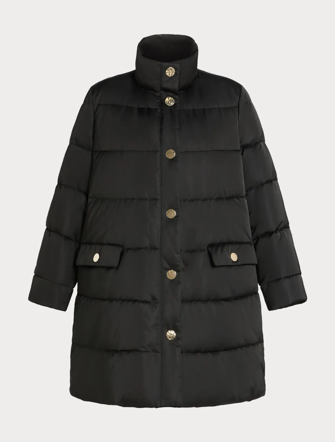 Discount Marina Rinaldi Padded jacket in water-repellent satin BLACK