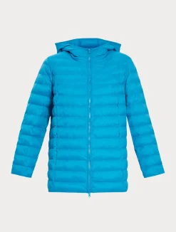 Sale Marina Rinaldi Padded jacket in water-repellent nylon canvas TURQUOISE