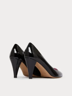 Sale Marina Rinaldi Patent leather court shoes BLACK