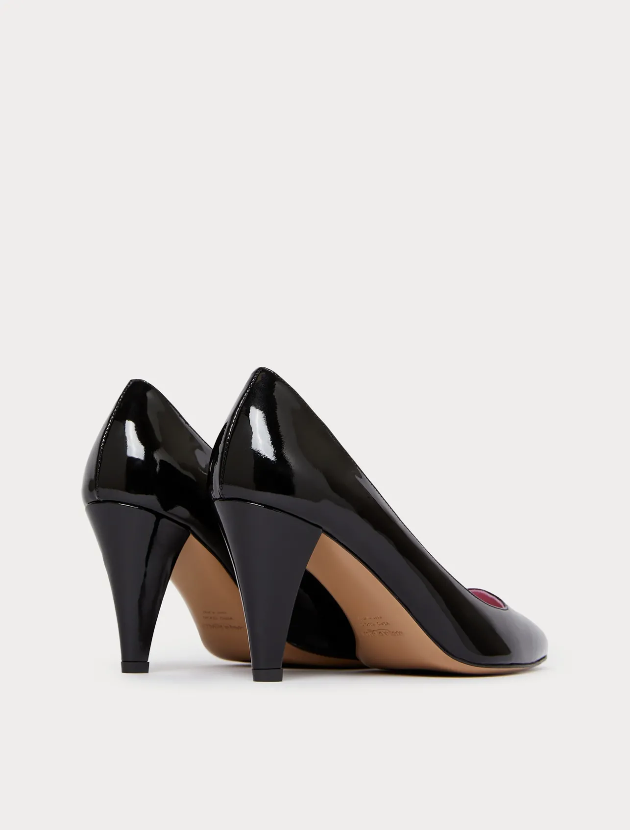 Sale Marina Rinaldi Patent leather court shoes BLACK