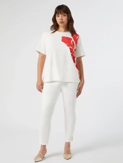Online Marina Rinaldi Perfect-fit cotton bull denim jeans WHITE