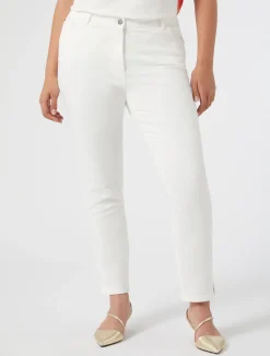 Online Marina Rinaldi Perfect-fit cotton bull denim jeans WHITE