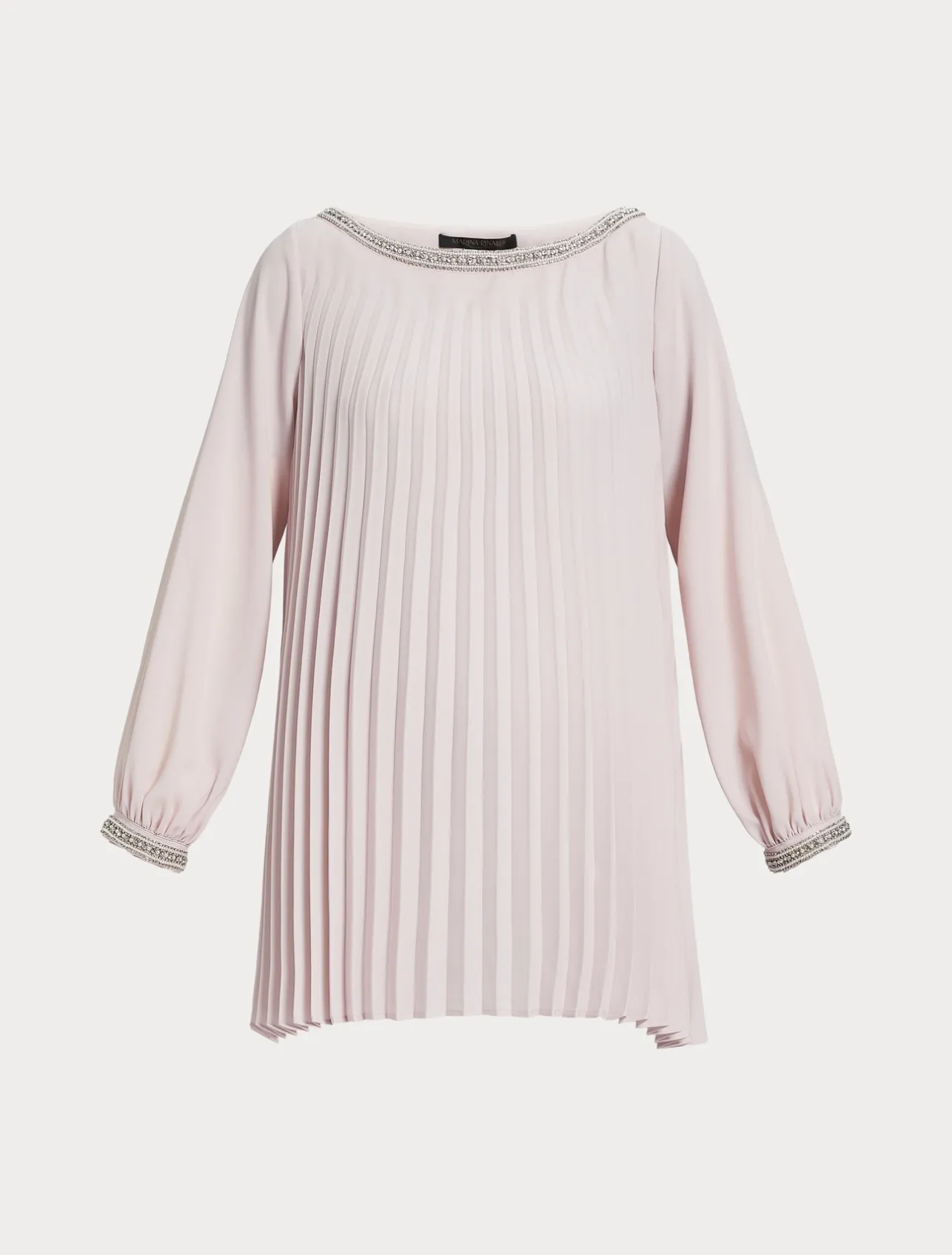 Outlet Marina Rinaldi Pleated crepe tunic PINK