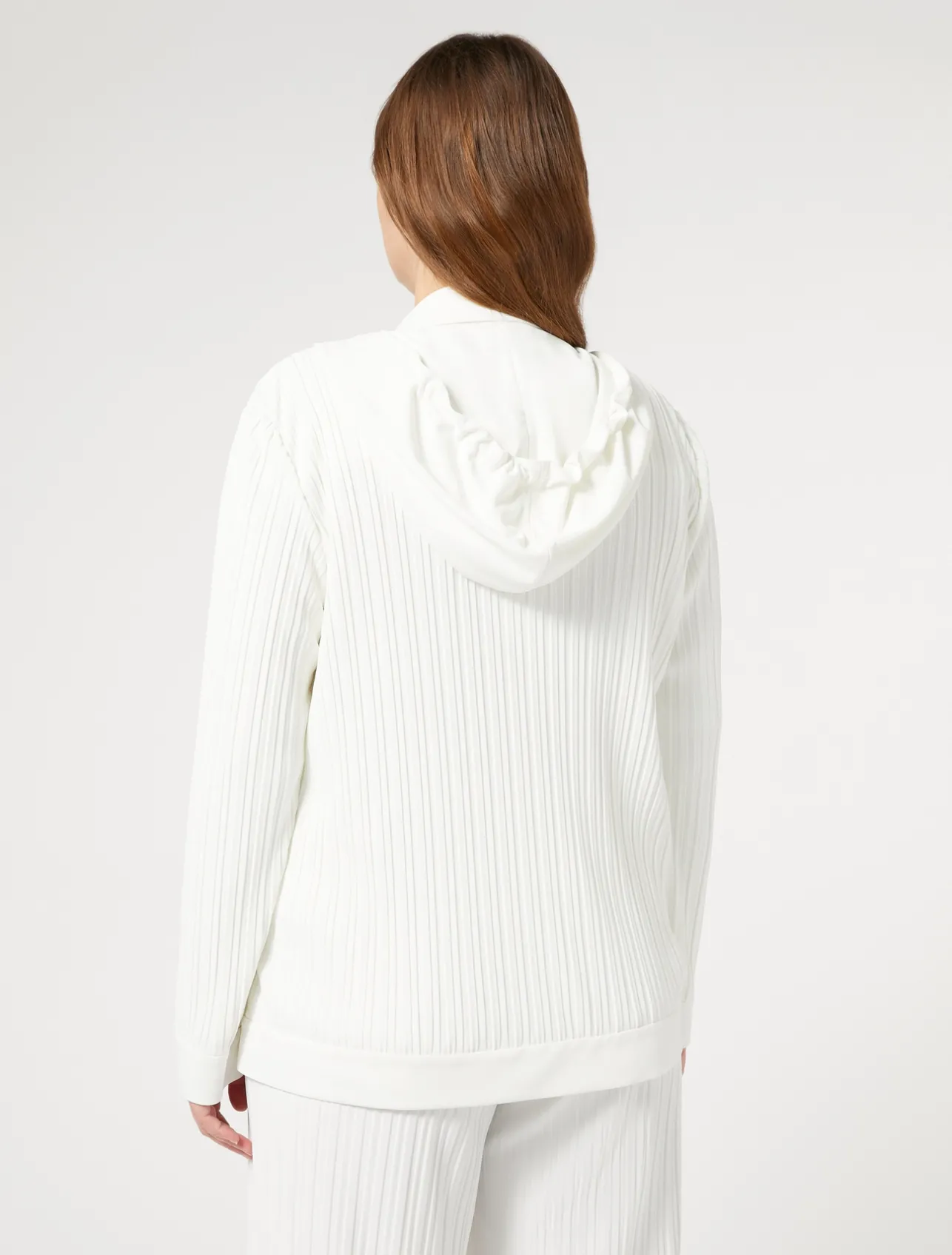 Clearance Marina Rinaldi Pleated jersey jacket WHITE