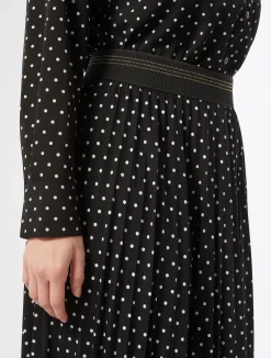 New Marina Rinaldi Pleated jersey long skirt BLACK