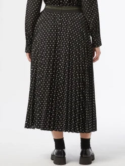 New Marina Rinaldi Pleated jersey long skirt BLACK