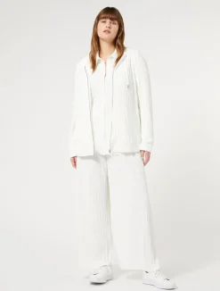 Clearance Marina Rinaldi Pleated jersey shirt WHITE