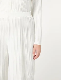 Online Marina Rinaldi Pleated jersey trousers WHITE